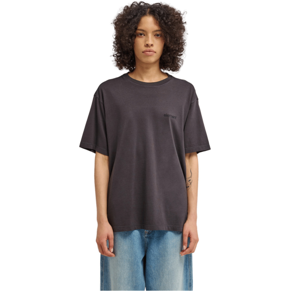 2026 Element Womens Lowcase Pigment T-Shirt ELJKT00130 - Off Black